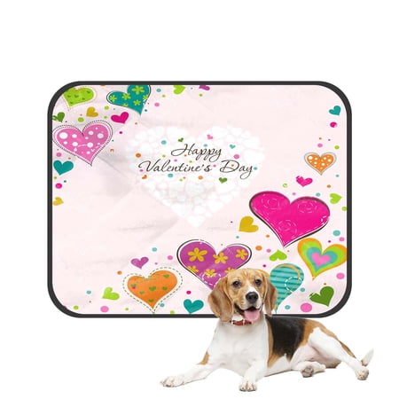PKQWTM Valentine greeting card Pet Dog Cat Bed Pee Pads Mat Cushion Potty Dogs Blankets Crate Bed Kennel 25x30 inch