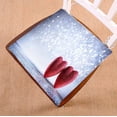 thumbnail image 1 of PKQWTM Valentines Shiny Two Hearts On Silver Chair Pads Chair Mat Seat Cushion Chair Cushion Floor Cushion Size 20x20 inches, 1 of 1