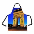 thumbnail image 1 of PKQWTM View Arc De Triomphe At Sunset Paris Unisex Adjustable Bib Apron with Pockets for Commercial Restaurant and Home Kitchen Use, 1 of 2