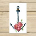 thumbnail image 1 of PKQWTM Vintage Anchor With Rope And Peony Flower Microfiber Bath Towels Bathroom Body Shower Towel Size 16x28 Inches, 1 of 1