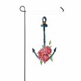 thumbnail image 1 of PKQWTM Vintage Anchor With Rope And Peony Flower Yard Decor Home Garden Flag Size 28x40 Inches, 1 of 1
