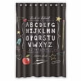 thumbnail image 1 of PKQWTM Vintage Back to School Chalkboard Set WaterProof Polyester Fabric Shower Curtain Size 48x72 Inches, 1 of 1