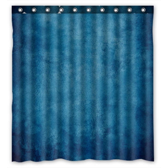 PKQWTM Vintage Dark Blue Vignette WaterProof Polyester Fabric Shower Curtain Size 66x72 Inches