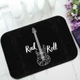 thumbnail image 1 of PKQWTM Vintage Electric Guitar Lettering Rock Roll Grunge Home Decor Floor Mat Area Rug Doormat Size 15.7x23.6 Inches, 1 of 1