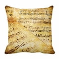 thumbnail image 1 of PKQWTM Vintage Musical Pages Bed Decor Pillow Cases Zippered Cushion Cover Size 18x18 Inches, 1 of 1