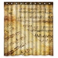 thumbnail image 1 of PKQWTM Vintage Musical Pages WaterProof Polyester Fabric Shower Curtain Size 66x72 Inches, 1 of 1