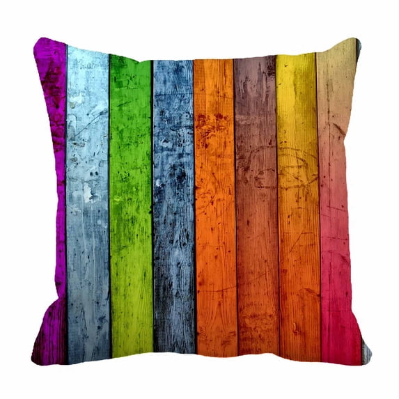 PKQWTM Vintage Wood Planks Bed Decor Pillow Cases Zippered Cushion Cover Size 18x18 Inches