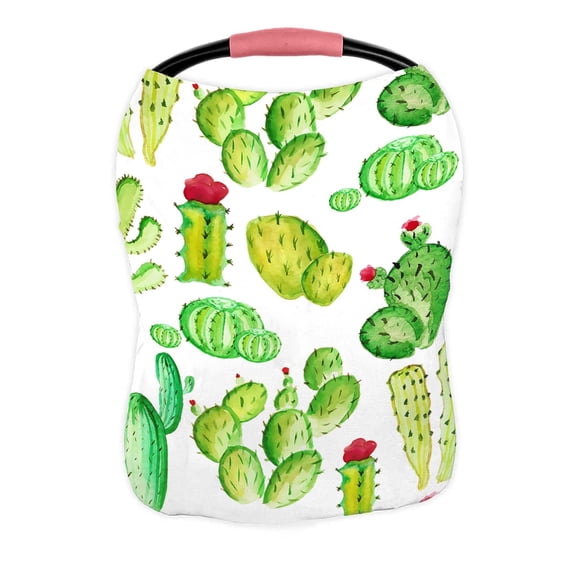 PKQWTM Watercolor Cactus Cacti Nursing Cover Baby Breastfeeding Infant Feeding Cover Baby Car Seat Cover