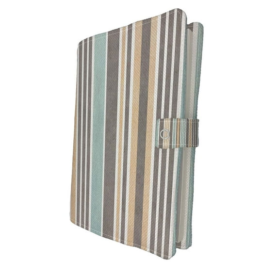 PKQWTM Watercolor beige gray blue striped Book Cover Book Protector Book Sleeve Book Pouch Book Bag 6x9 inch