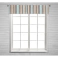 thumbnail image 1 of PKQWTM Watercolor beige gray blue striped Window Curtain Valance Rod Pocket 54x12 inch, 1 of 1
