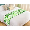 thumbnail image 1 of PKQWTM Watercolour Shamrocks Day Bed Runner Bedroom Bedding Decor Bedding Scarf Size 20x95 inches, 1 of 1