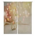 thumbnail image 1 of PKQWTM Wedding Ring Rose Flower Door Curtain Window Cover Home Decor Hanging Curtain Size 105x120 CM, 1 of 1