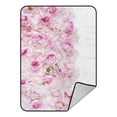 thumbnail image 1 of PKQWTM Wedding Tea Roses Blanket Crystal Velvet Throw Bed Blanket 58x80 inches, 1 of 1