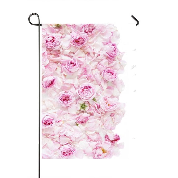 PKQWTM Wedding Tea Roses Yard Decor Home Garden Flag Size 28x40 Inches
