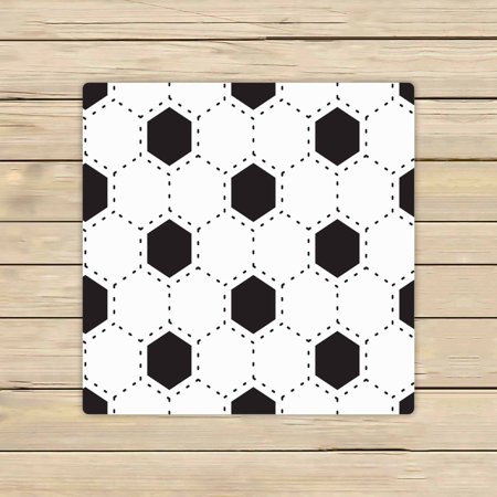 PKQWTM White And Black Football Soccer Ball Pattern Microfiber Bath Towels Bathroom Body Shower Towel Size 13x13 Inches