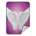 thumbnail image 1 of PKQWTM White Angel Wing Blanket Crystal Velvet Throw Bed Blanket 58x80 inches, 1 of 1
