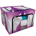 thumbnail image 1 of PKQWTM White Angel Wing Storage Bag Clear Window Storage Bins Boxes Large Capacity Foldable Stackable Organizer With Steel Metal Frame For Bedding,Clothes,Closets, Bedrooms, 1 of 3