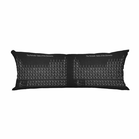 PKQWTM White Chemical Periodic Table Of Elements Long Body Pillow Case Cover Pillow Cushion Size 20x60 Inches