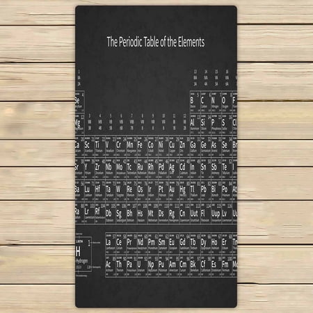 PKQWTM White Chemical Periodic Table Of Elements Microfiber Bath Towels Bathroom Body Shower Towel Size 30x56 Inches