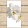 thumbnail image 1 of PKQWTM White Dendrobium Orchid Microfiber Bath Towels Bathroom Body Shower Towel Size 30x56 Inches, 1 of 1