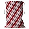 thumbnail image 1 of PKQWTM White Diagonal Stripes Storage Basket Laundry Bag with Drawstring Size 18x24 Inch, 1 of 3