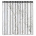 thumbnail image 1 of PKQWTM White Marble Texture WaterProof Polyester Fabric Shower Curtain Size 66x72 Inches, 1 of 1