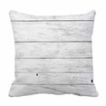 thumbnail image 1 of PKQWTM White Wood Planks Texture Bed Decor Pillow Cases Zippered Cushion Cover Size 16x16 Inches, 1 of 1