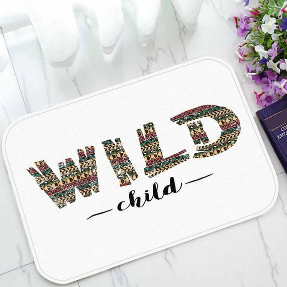PKQWTM Wild Child Home Decor Floor Mat Area Rug Doormat Size 15.7x23.6 Inches