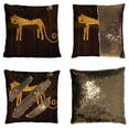 thumbnail image 1 of PKQWTM Wild animal Cheetah jungle forest Reversible Mermaid Cushion Cover Home Decor Sequin Pillow Case Size 18x18 inches, 1 of 2