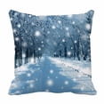 thumbnail image 1 of PKQWTM Winter Nature Snowfield Tree Bed Decor Pillow Cases Zippered Cushion Cover Size 20x20 Inches, 1 of 1