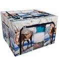 thumbnail image 1 of PKQWTM Winter Snow Landscape Christmas Reindeer Withered Tree Storage Bag Clear Window Storage Bins Boxes Large Capacity Foldable Stackable Organizer With Steel Metal Frame For Clothes,Closets, 1 of 3