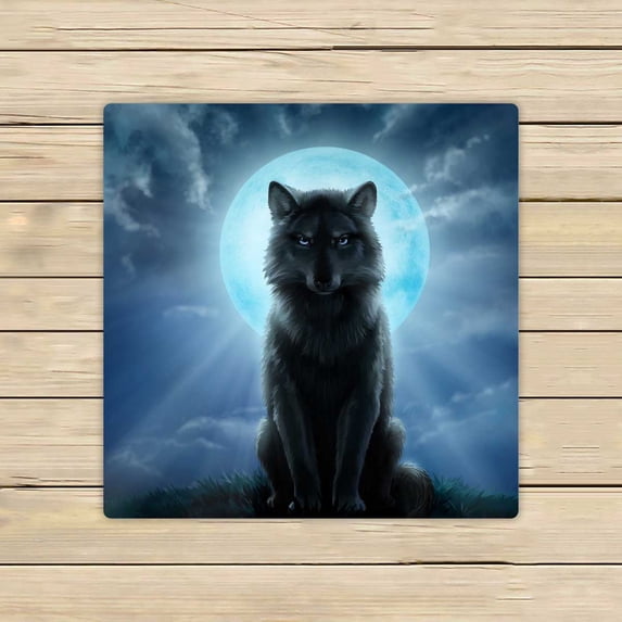 PKQWTM Wolf Microfiber Bath Towels Bathroom Body Shower Towel Size 13x13 Inches