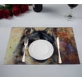 thumbnail image 1 of PKQWTM Wolf Painting Color Kitchen Dining Table Mats Placemats Size 12x18 Inches, Set of 2 Pieces, 1 of 2
