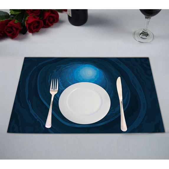 PKQWTM Wonderland Rabbit Hole Kitchen Dining Table Mats Placemats Size 12x18 Inches, Set of 2 Pieces