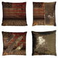 thumbnail image 1 of PKQWTM Wooden American Vintage Stage American Flag Reversible Mermaid Cushion Cover Home Decor Sequin Pillow Case Size 16x16 inches, 1 of 2