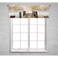 thumbnail image 1 of PKQWTM Wooden Dock With Leaves And Tree Branches Window Curtain Valance Rod Pocket 54x18 inch, 1 of 1