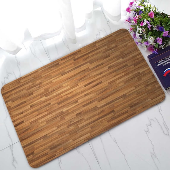 PKQWTM Wooden Parquet Parkett Wood Parquet Texture Home Decor Floor Mat Area Rug Doormat Size 18x30 Inches