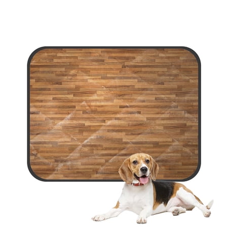 PKQWTM Wooden Parquet Parkett Wood Parquet Texture Pet Dog Cat Bed Pee Pads Mat Cushion Potty Dogsblankets Crate Bed Kennel 25x30 inch