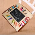 thumbnail image 1 of PKQWTM Wooden Plaque Inscription Back To School Near Stationery Chair Pads Chair Mat Seat Cushion Chair Cushion Floor Cushion Size 16x16 inches, 1 of 1