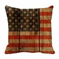 thumbnail image 1 of PKQWTM Wooden USA flag Bed Decor Pillow Cases Zippered Cushion Cover Size 16x16 Inches, 1 of 1