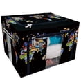 thumbnail image 1 of PKQWTM World Map Composed of Photograph Storage Bag Clear Window Storage Bins Boxes Large Capacity Foldable Stackable Organizer With Steel Metal Frame For Bedding,Clothes,Closets, Bedrooms, 1 of 3