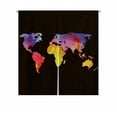 thumbnail image 1 of PKQWTM World map watercolors painted Door Curtain Window Cover Home Decor Hanging Curtain Size 85x90 CM, 1 of 1