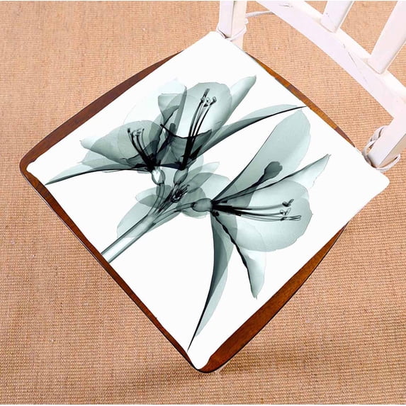 PKQWTM Xray Image Flower White Amaryllis Chair Pads Chair Mat Seat Cushion Chair Cushion Floor Cushion Size 16x16 inches
