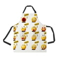 thumbnail image 1 of PKQWTM Yellow Balls Placards Their Hands Unisex Adjustable Bib Apron with Pockets for Commercial Restaurant and Home Kitchen Use, 1 of 1