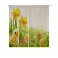 thumbnail image 1 of PKQWTM Yellow Easter Chick And Easter Eggs In A Field Door Curtain Window Cover Home Decor Hanging Curtain Size 85x90 CM, 1 of 1