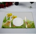 thumbnail image 1 of PKQWTM Yellow Easter Chick And Easter Eggs In A Field Kitchen Dining Table Mats Placemats Size 12x18 Inches, Set of 2 Pieces, 1 of 2