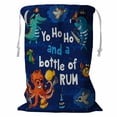 thumbnail image 1 of PKQWTM Yo Ho Ho Pirate Crocodile Octopus Shark Storage Basket Laundry Bag with Drawstring Size 24x32 Inch, 1 of 3