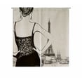 thumbnail image 1 of PKQWTM Young Woman Looking Over Paris Door Curtain Window Cover Home Decor Hanging Curtain Size 85x90 CM, 1 of 1