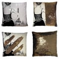 thumbnail image 1 of PKQWTM Young Woman Looking Over Paris Reversible Mermaid Cushion Cover Home Decor Sequin Pillow Case Size 20x20 inches, 1 of 2