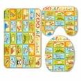 thumbnail image 1 of PKQWTM Zoo Alphabet 3 Piece Bathroom Rugs Set Bath Rug Contour Mat and Toilet Lid Cover, 1 of 2
